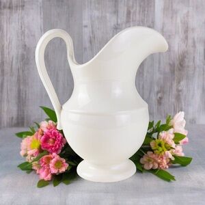 NWOT! Handmade Aviary Stoneware Pitcher No. 1 - Glossy Creamware / Flower Vase